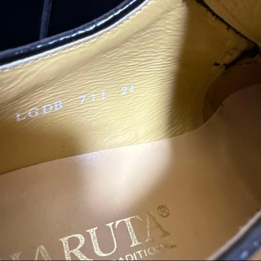 【試着のみ】【HARUTA】本革 外羽根プレーントウ24.0cm