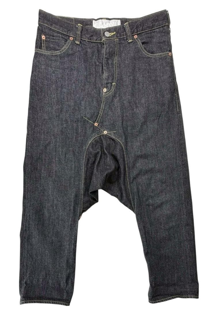 ガンリュウ コムデギャルソン サルエル デニムパンツ ブラック M