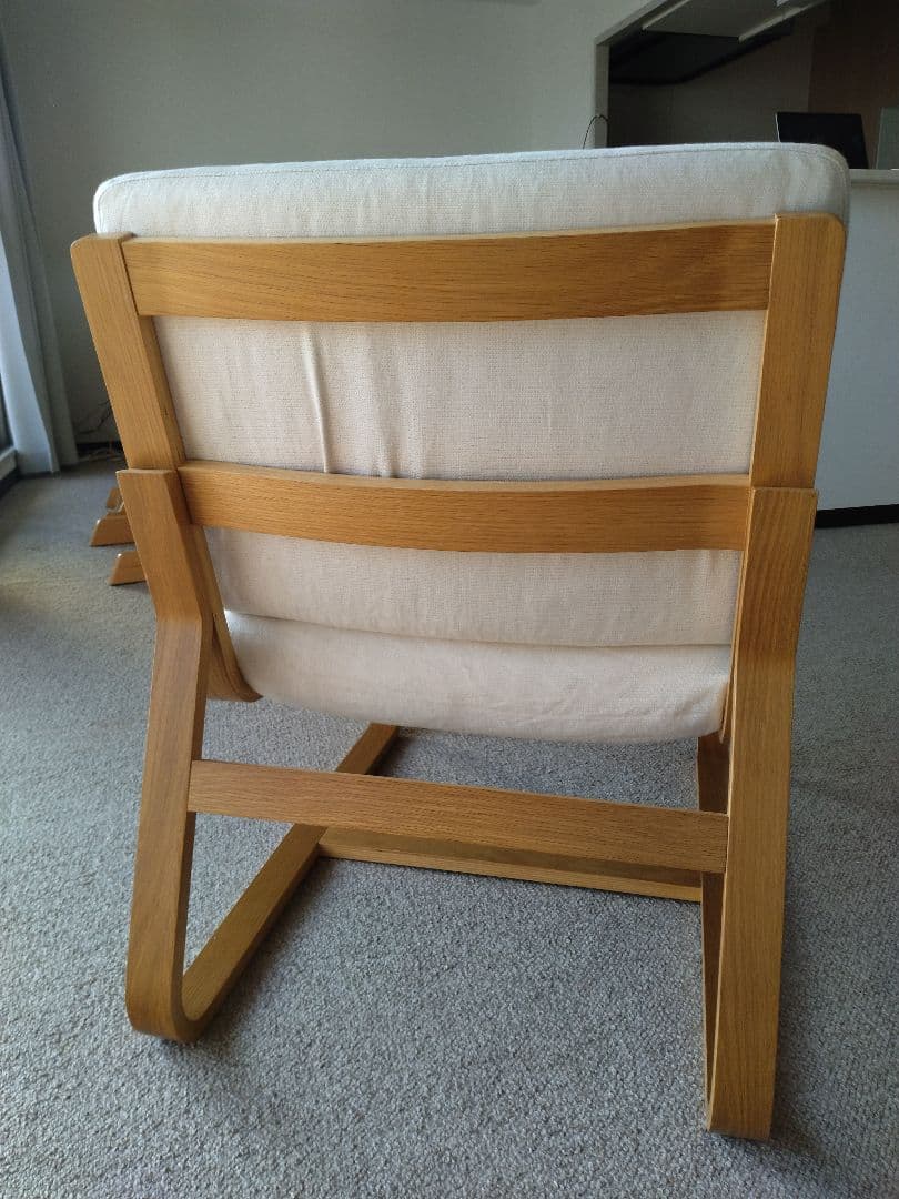 【美品】MUJI無印良品 ダイニングソファチェアオーク材/リビングでもつかえる②