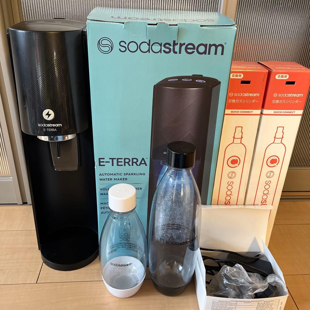 ソーダストリーム　e-terra 黒　使用済ガス付き
