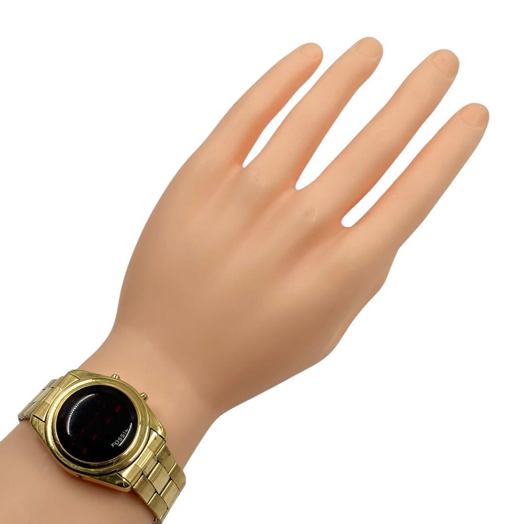 時計 archive y2k 00s fossil watch LED gold