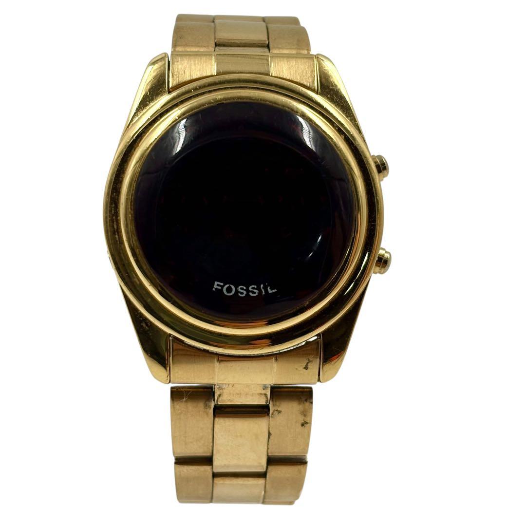時計 archive y2k 00s fossil watch LED gold