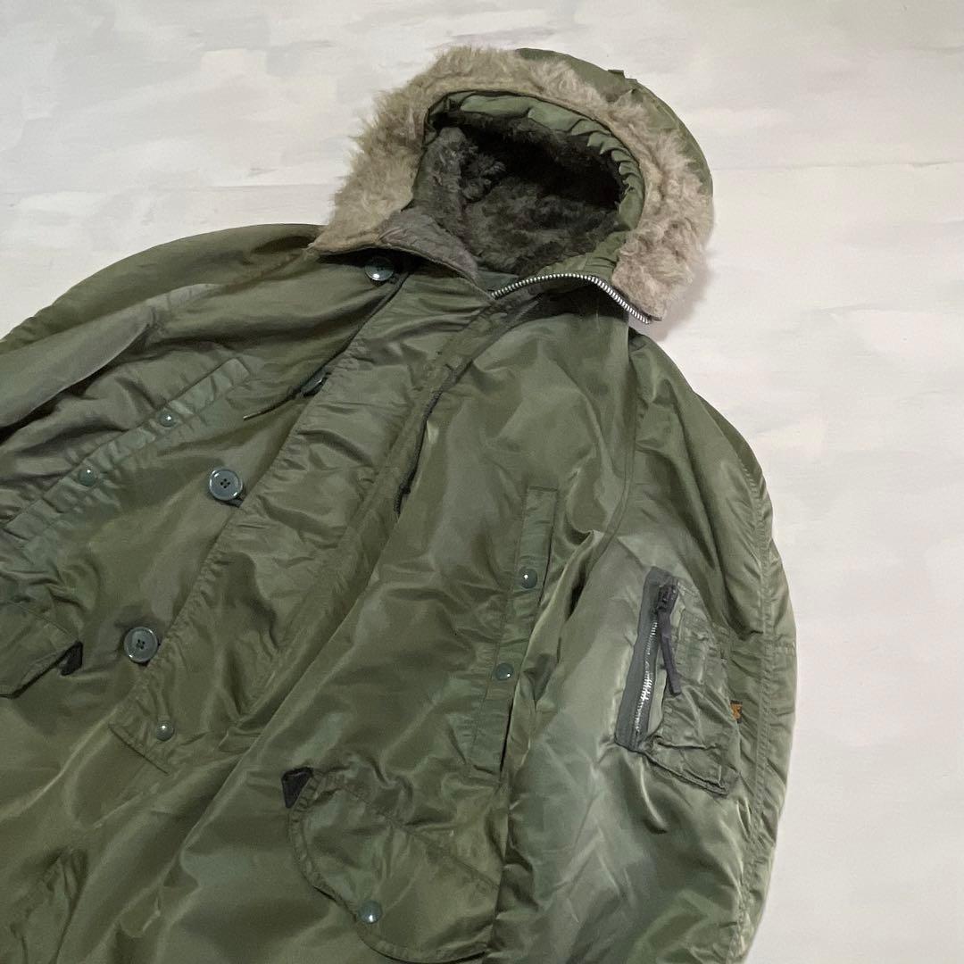 90s USA製　旧タグ　ALPHA N-3B フライトジャケット　IDEAL