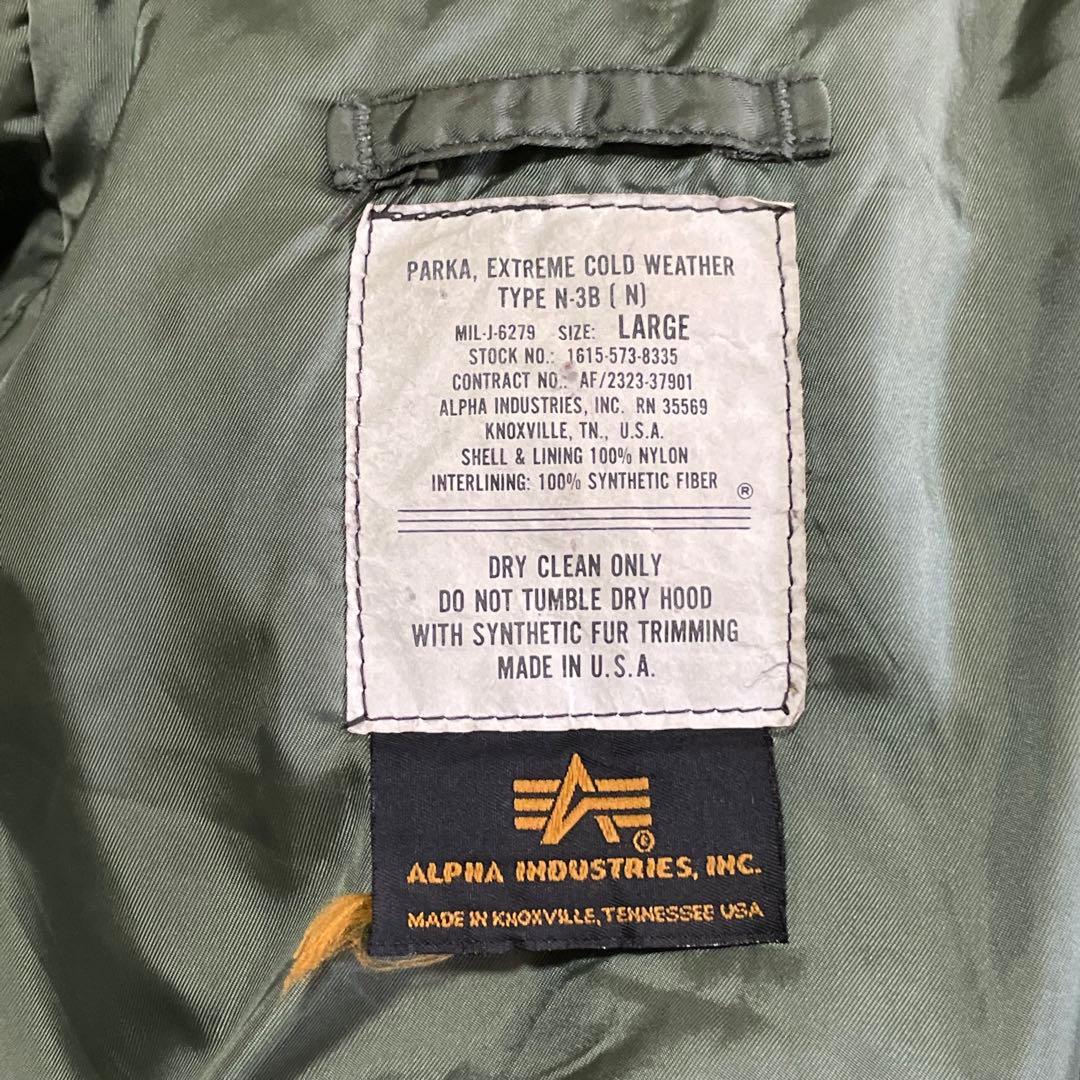90s USA製　旧タグ　ALPHA N-3B フライトジャケット　IDEAL