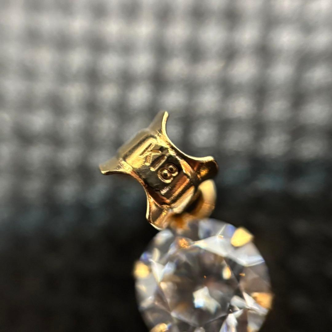 K18YG キュービックジルコニア ペンダントトップ ヘッド PH QZ 5mm