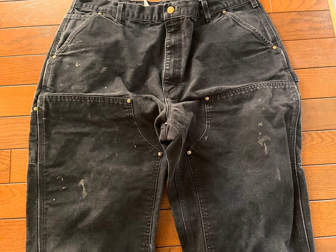 USA製！CARHARTT DOUBLEKNEE ブラック　カーハートダブルニー