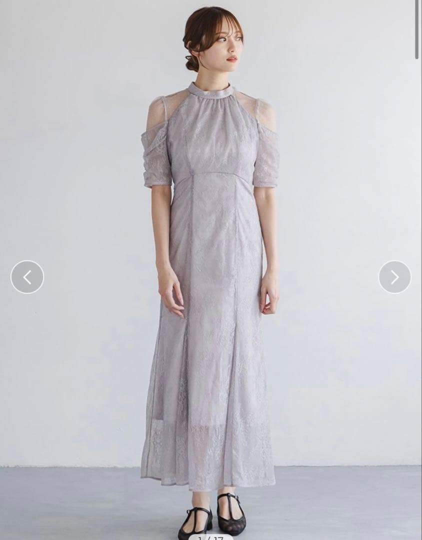 snidel オケージョンドレス　グレー　2025新作