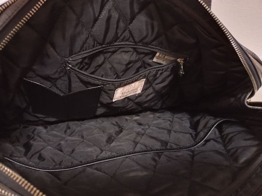 ヴィヴィアン ウエストウッド　ビジネスバッグ グレー ストライプ