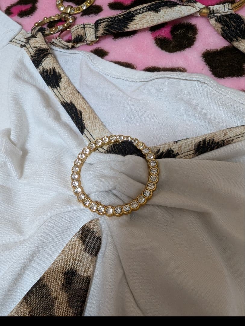 d.i.a. ダイア　トップス　レオパード　ビジュー　レア