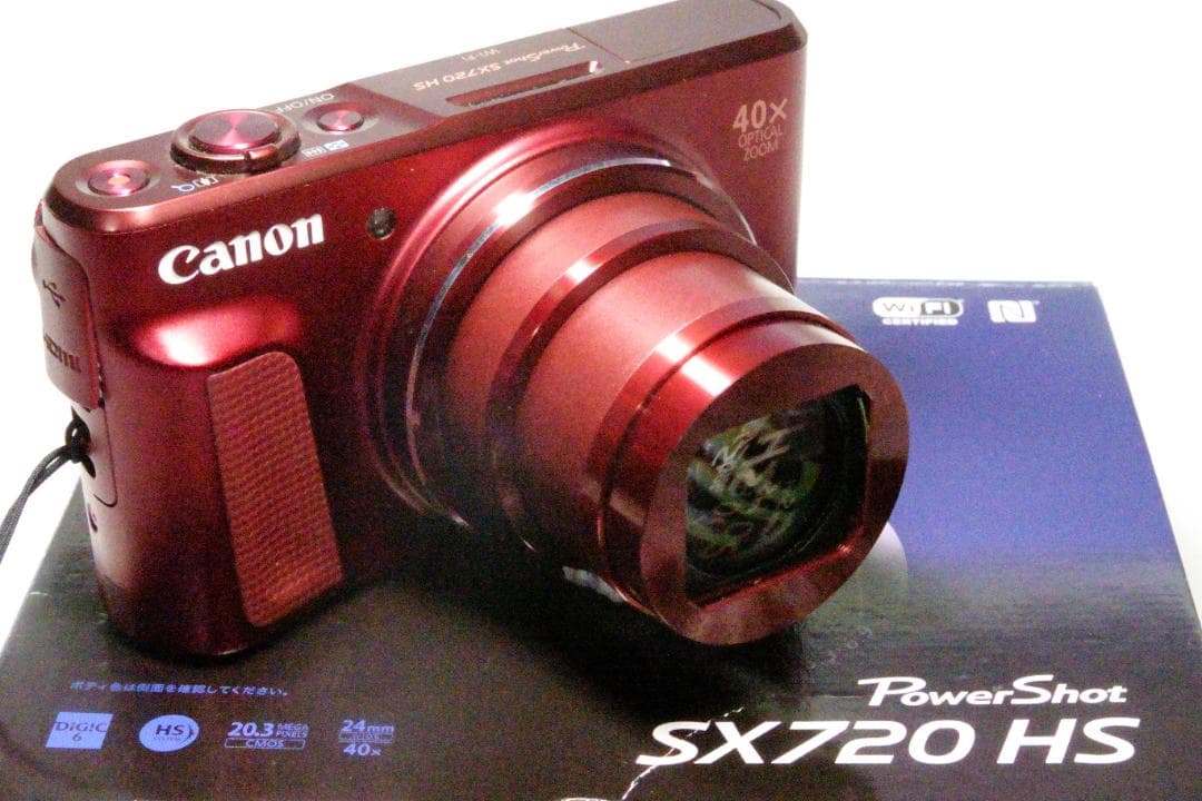 【美品／希少レッド】Canon SX720HS 　箱・付属品付 デジカメ