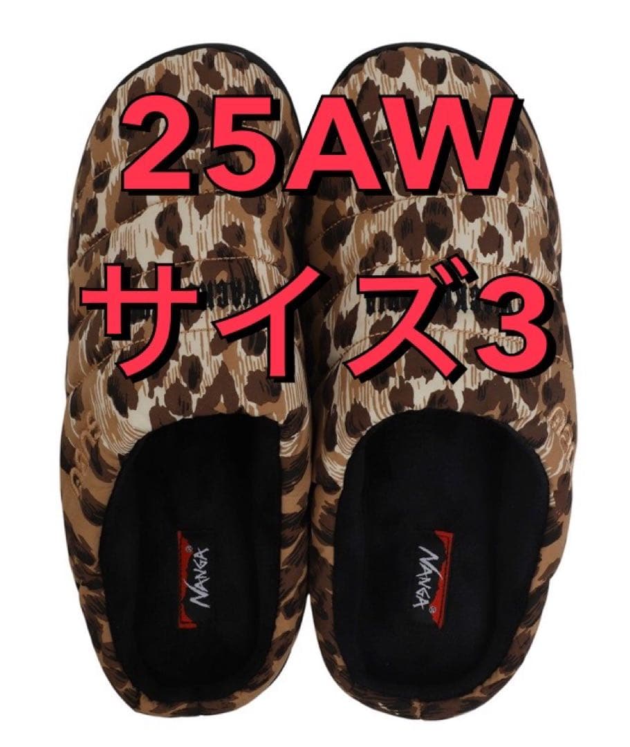 ワコマリア ナンガ スブ レオパード サンダル ダウン 刺繍 XL 25AW