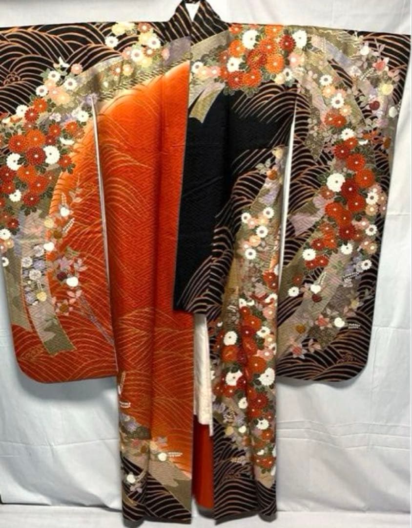 u*e様 3-E 振袖、長襦袢　正絹　金彩　2点セット　成人式