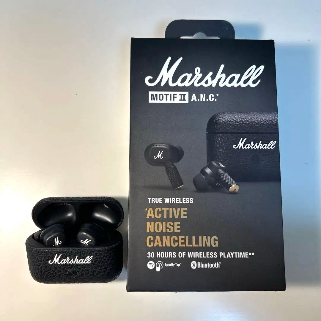 美品 マーシャル ワイヤレスイヤホン MOTIF Ⅱ A.N.CMarshall