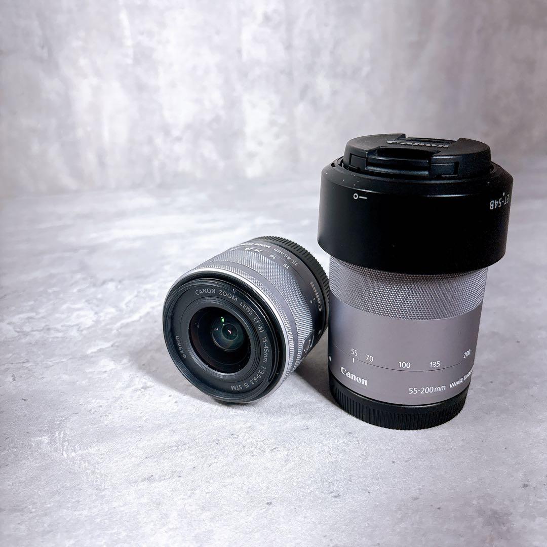 ジャンク Canon EF-M 55-200mm 15-45 望遠 レンズ