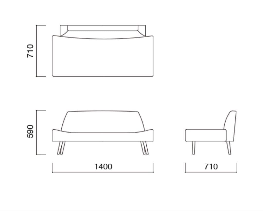 IDEE (イデー) AO SOFA ソファ　ネイビー