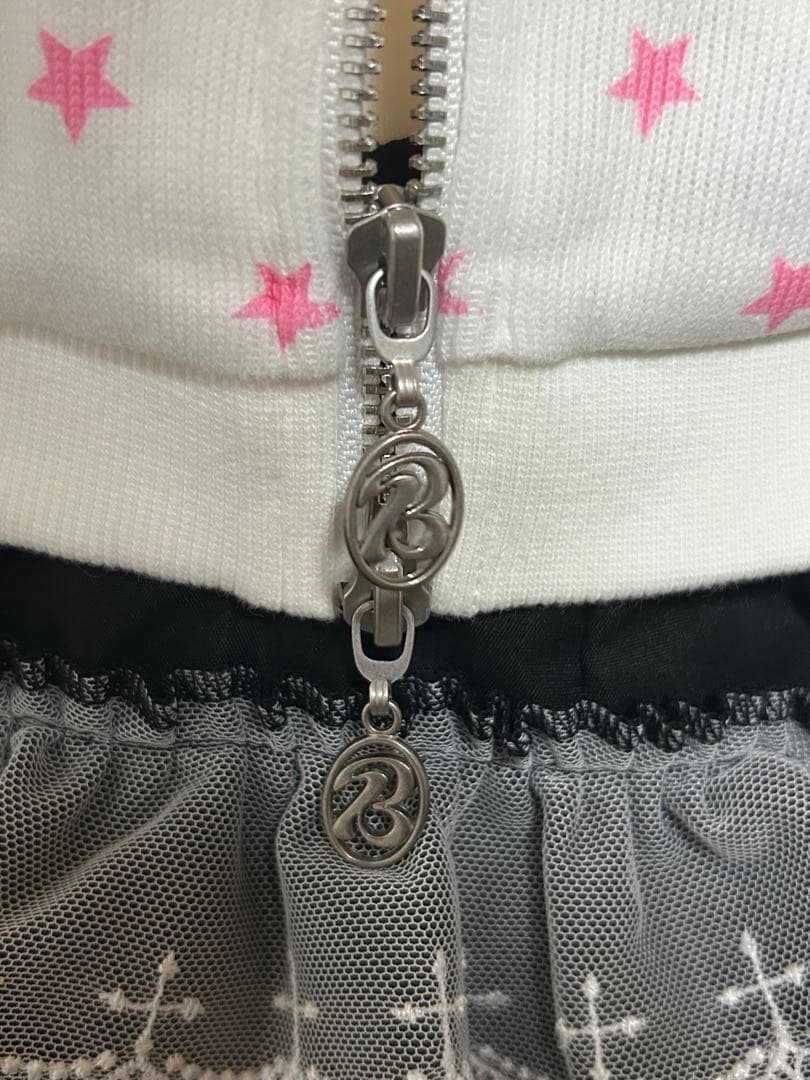 しなこちゃん着用BETWEENANDホワイトパーカーy2k 平成女児フェアリーL