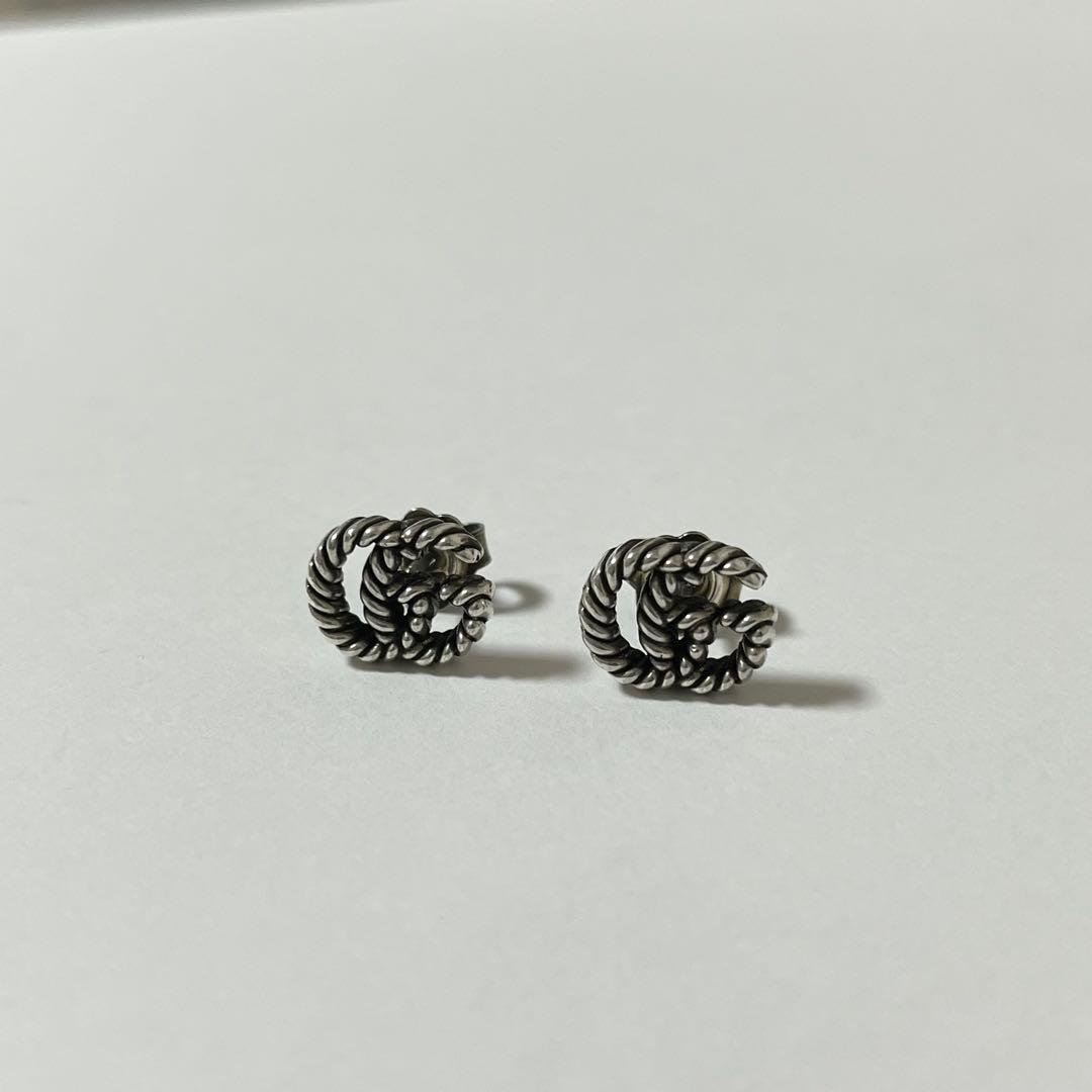 GUCCI グッチ　ピアス　ダブルG シルバー　925