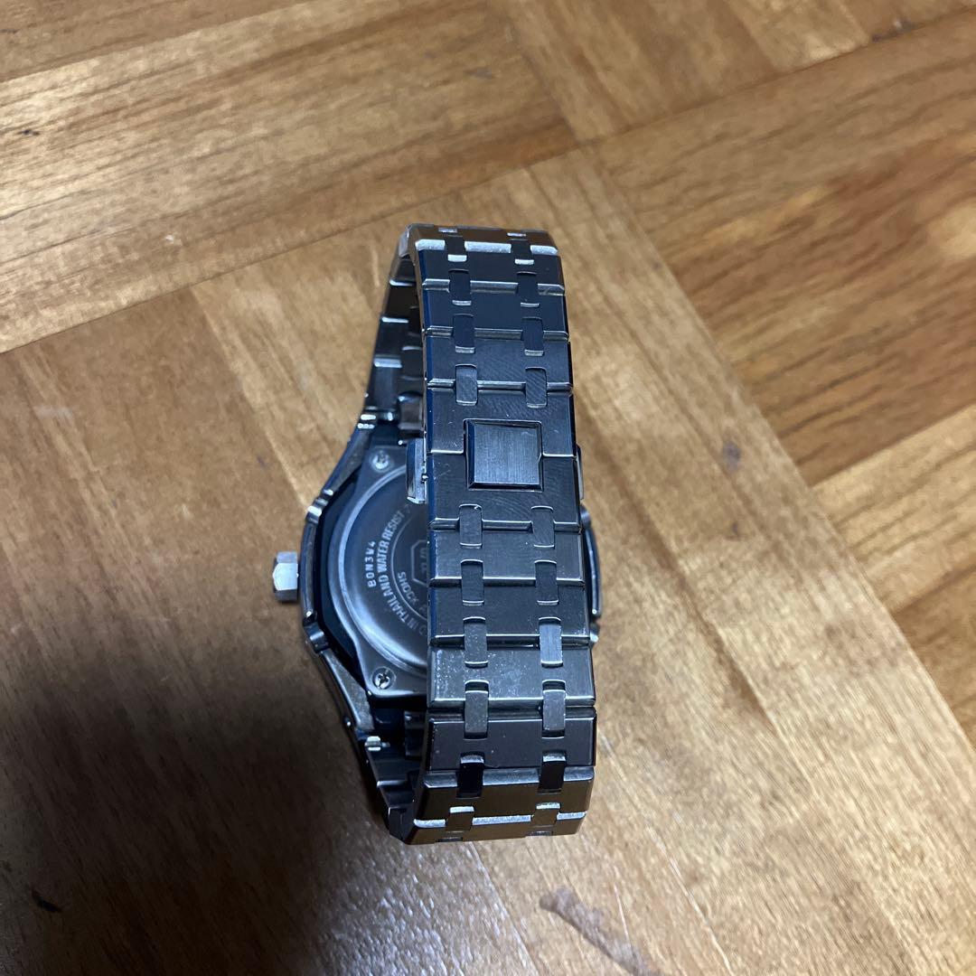 カシオーク　ステンレススチール シルバー/ブルー