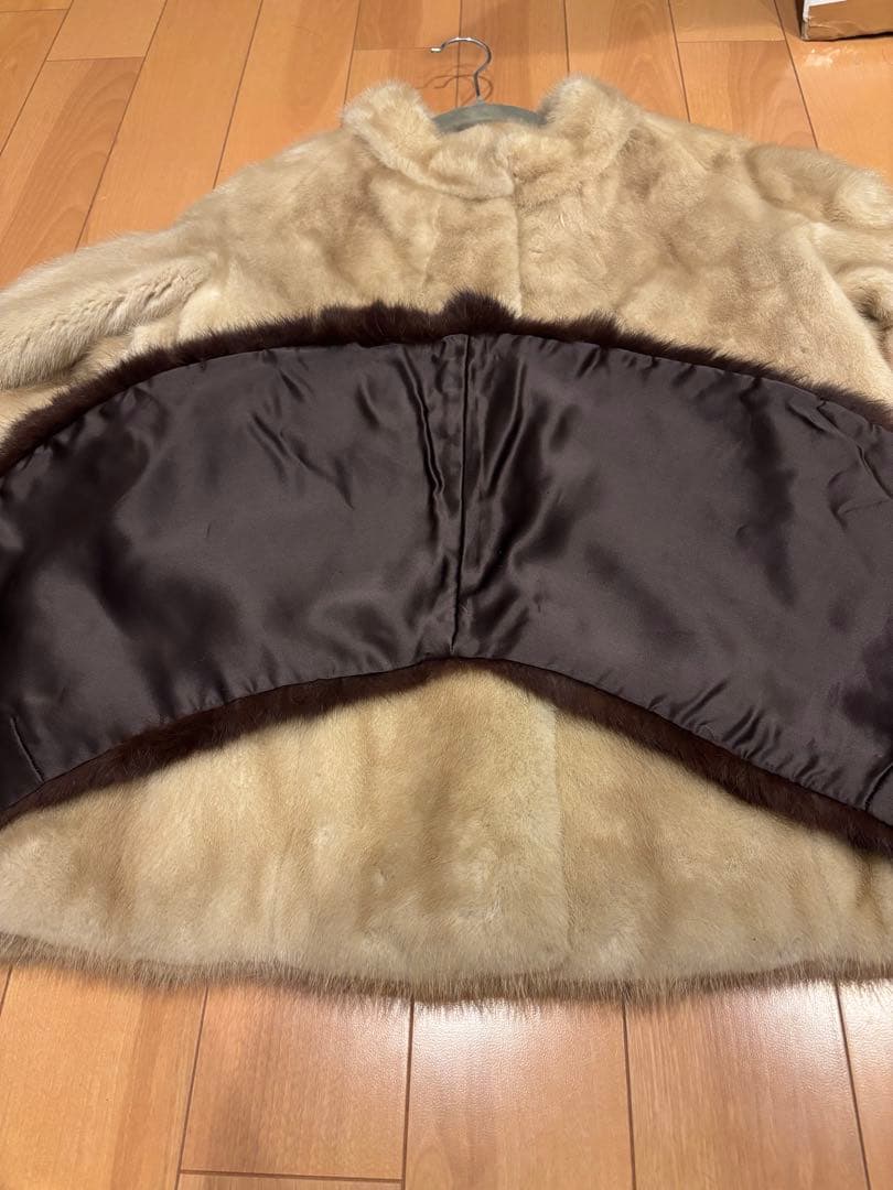 DASCO ミンクファーコート ストール付 ベージュ L相当