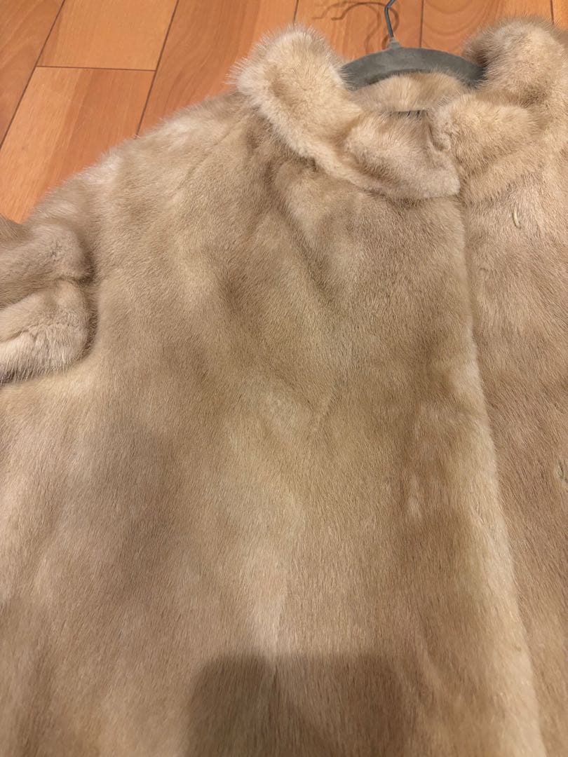 DASCO ミンクファーコート ストール付 ベージュ L相当