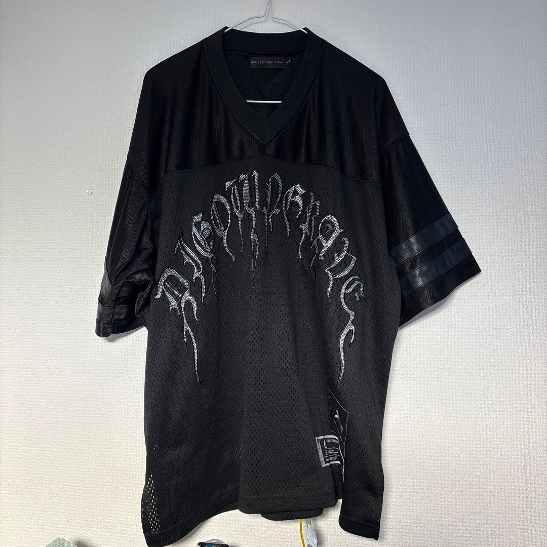 DIG YOUR OWN GRAVE ラインストーンゲームシャツXU DOG