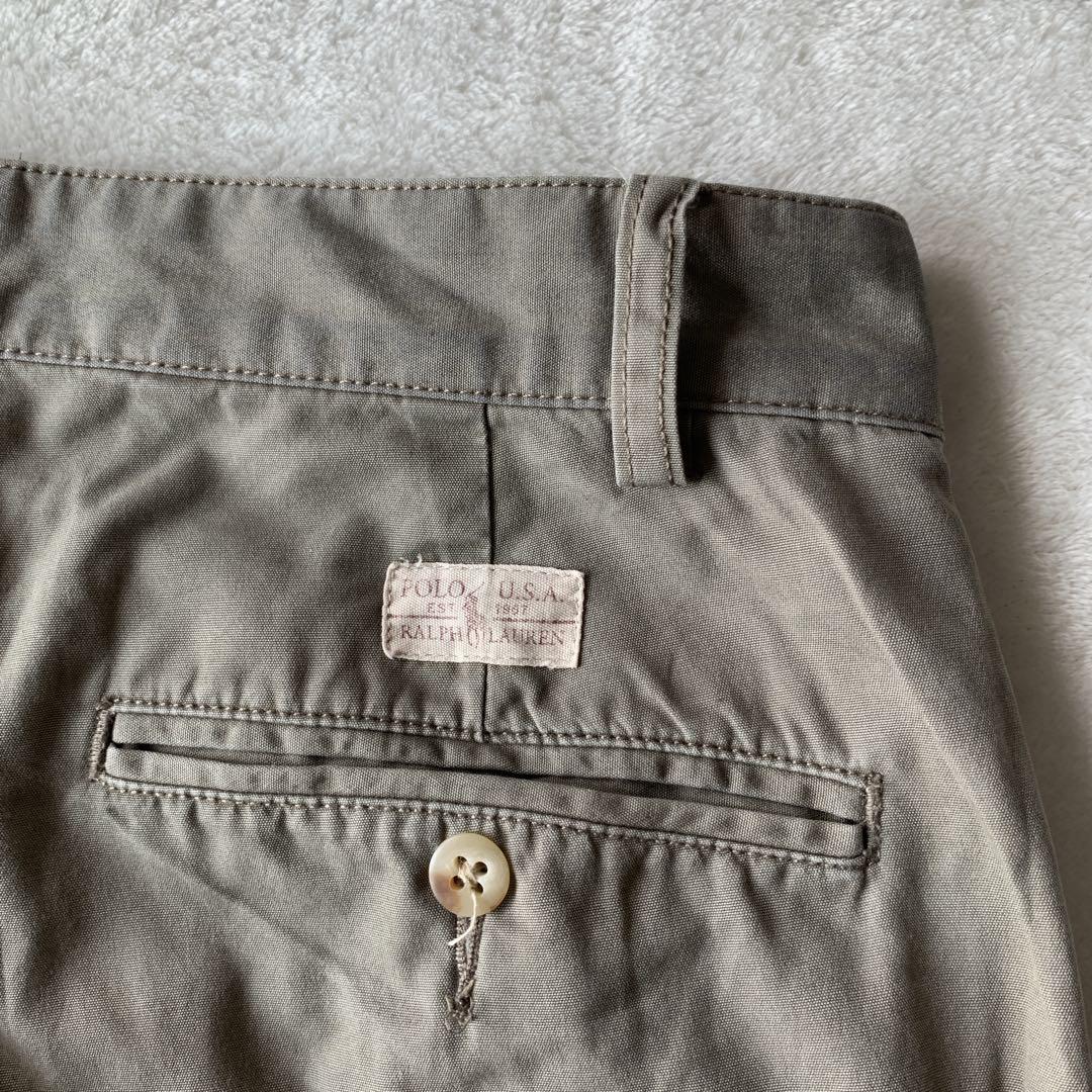 レアカラー！ 90s ラルフローレン ツータック パンツ チノパン ハモンド