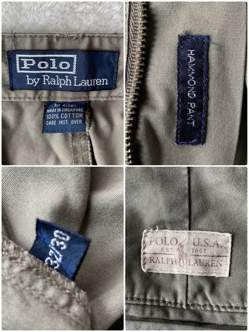 レアカラー！ 90s ラルフローレン ツータック パンツ チノパン ハモンド