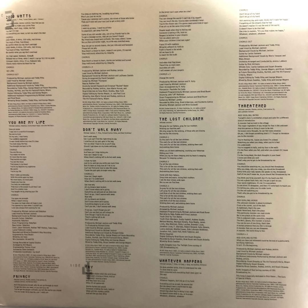 Michael Jackson / Invincible LP USオリジナル