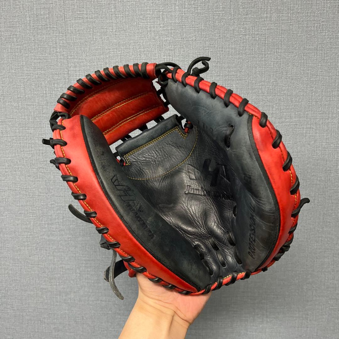 1077 ハタケヤマ 型抜群 即戦力 軟式 少年 キャッチャーミット