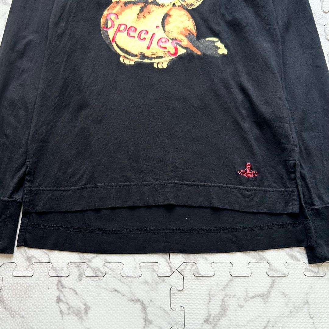 美品♡ ヴィヴィアンウエストウッド ロンT ふくろう 長袖 オーブ刺繍 黒 01