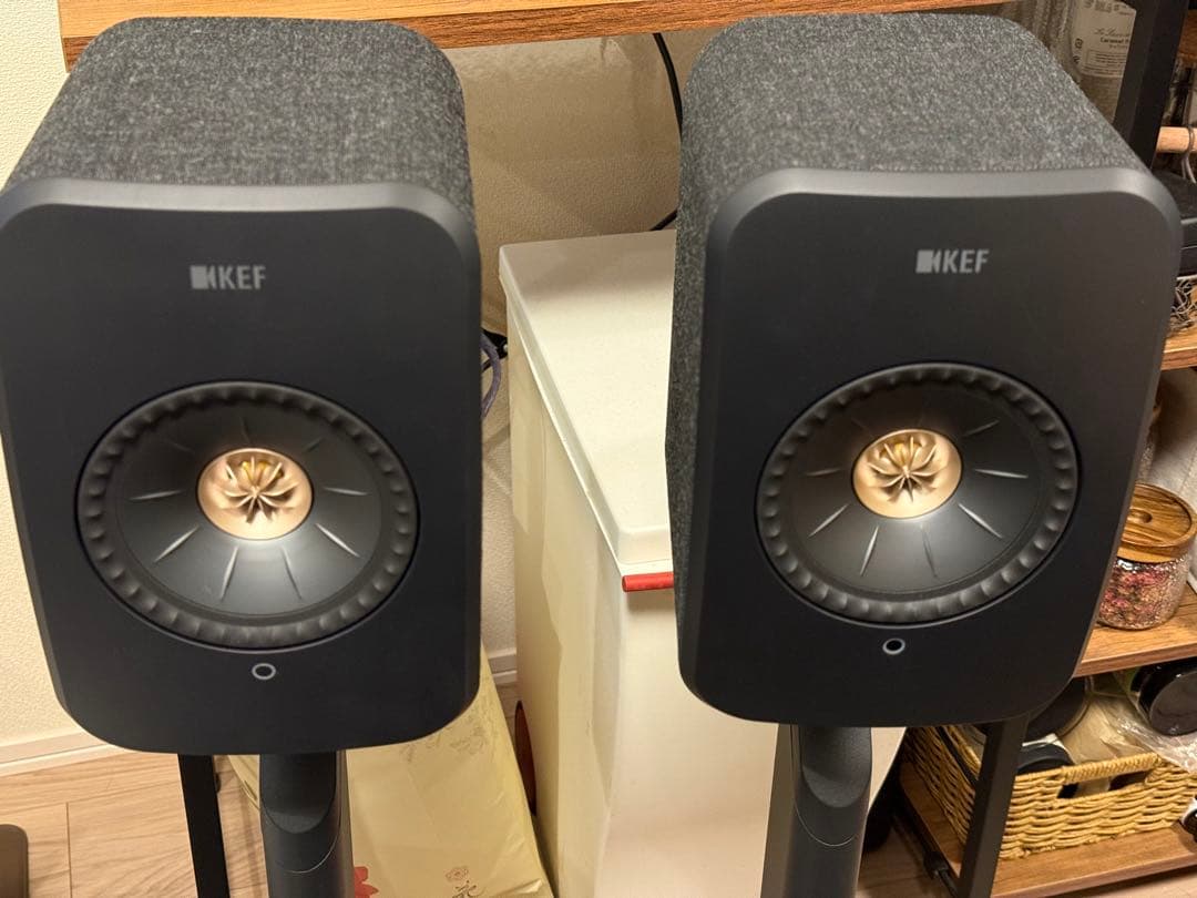 りょさん専用KEF LSX II ブラック スピーカー S1 スタント　セット