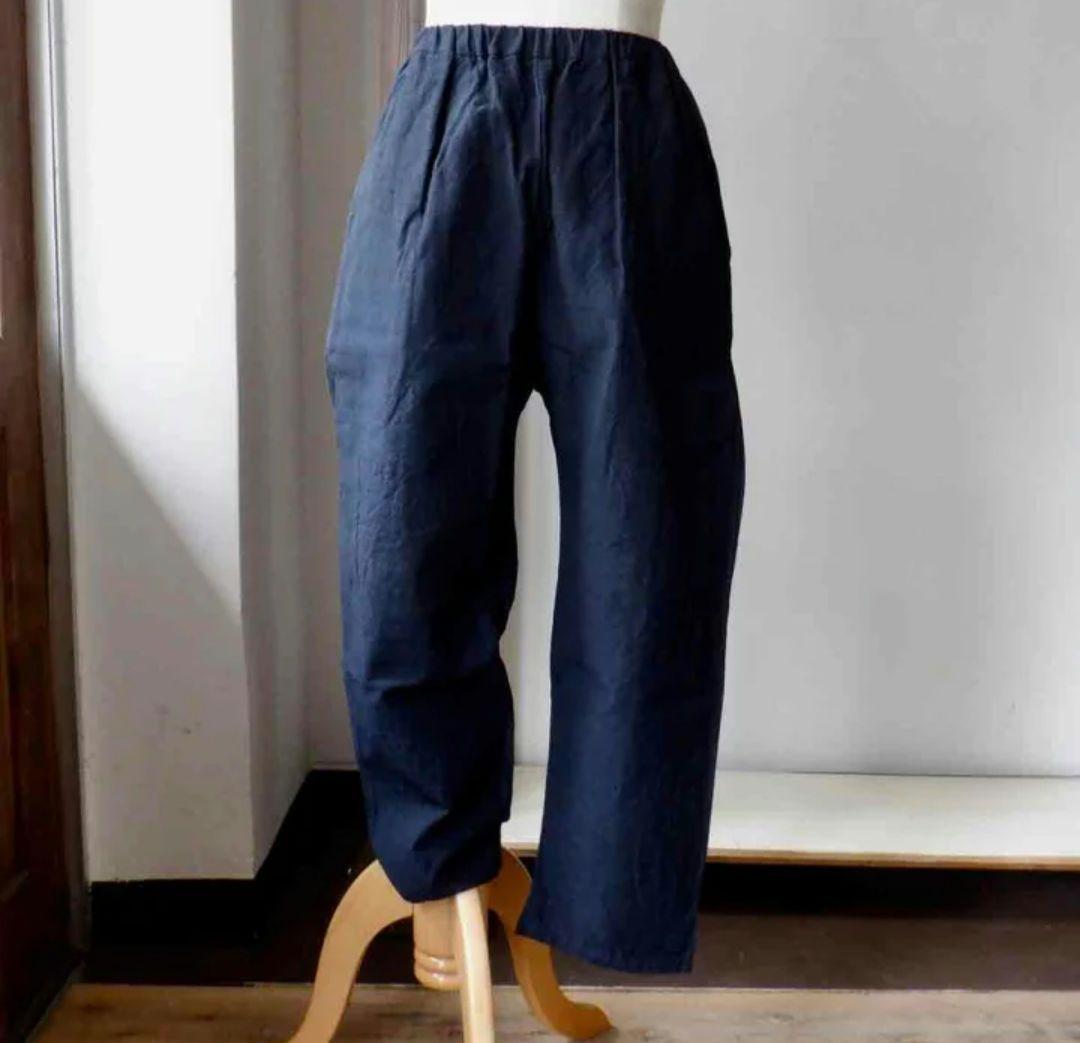 【✨極美品✨】ヤンマ産業◎会津木綿 イージーパンツ 濃紺