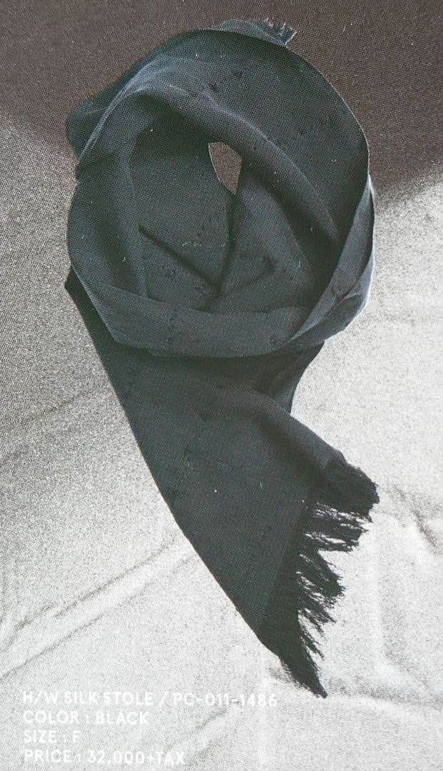 小物 PORTER CLASSIC H/W SILK STOLE BLACK