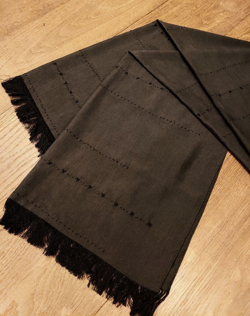 小物 PORTER CLASSIC H/W SILK STOLE BLACK