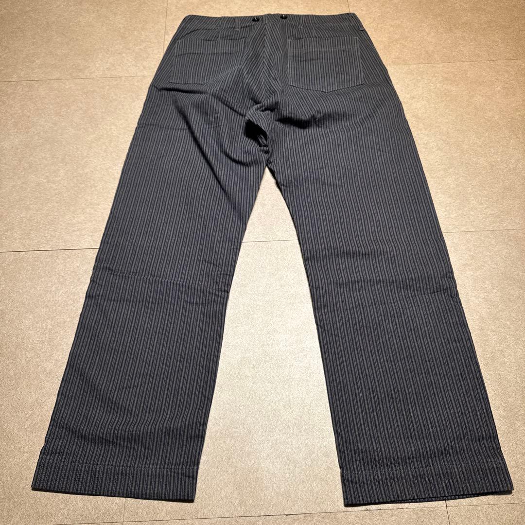 Trophy clothing ワークパンツ　ストライプ　黒　グレー　34