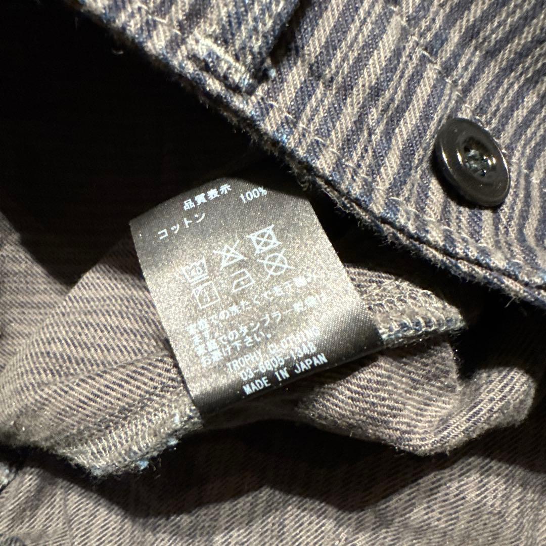 Trophy clothing ワークパンツ　ストライプ　黒　グレー　34