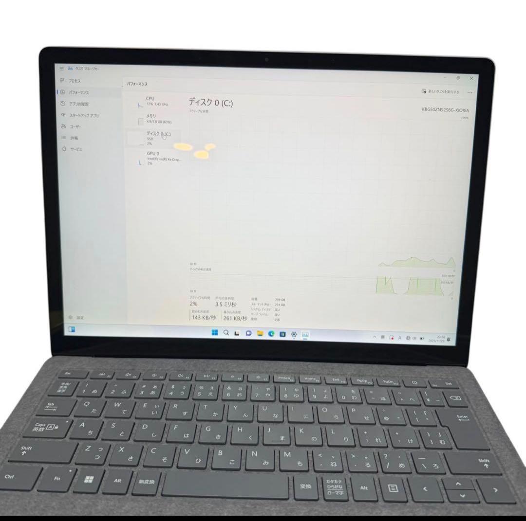 Surface Laptop5 i5-1235Uメモリ8GB SSD256GB