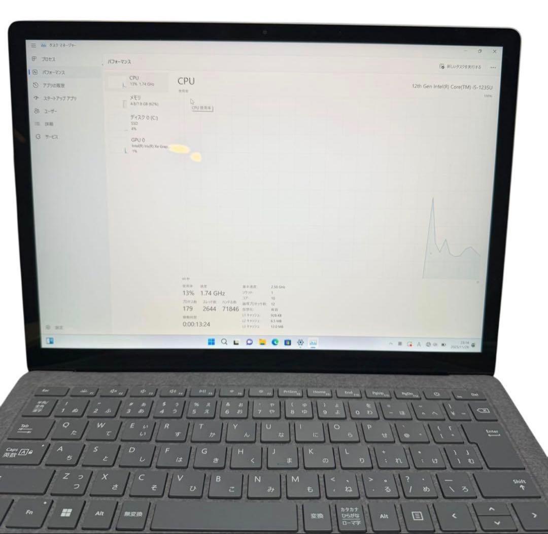Surface Laptop5 i5-1235Uメモリ8GB SSD256GB