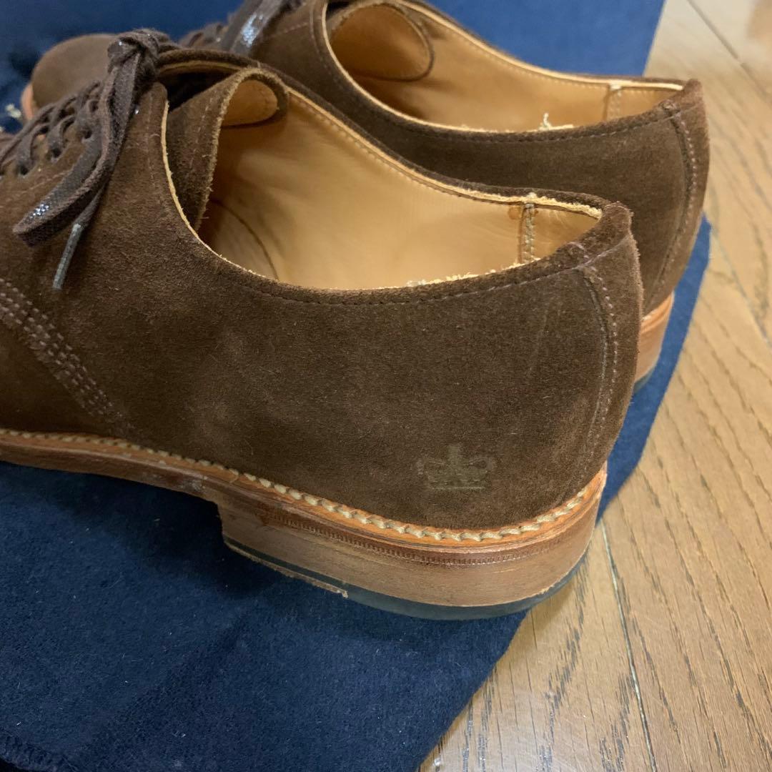 箱付き SANDERS サンダース スエード ドレスシューズ UK7