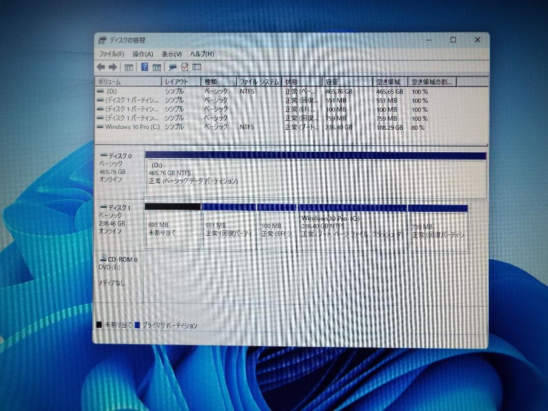 Windowsデスクトップ ESPRIMO D588/BX i5-9500 16G SSD256G+HDD