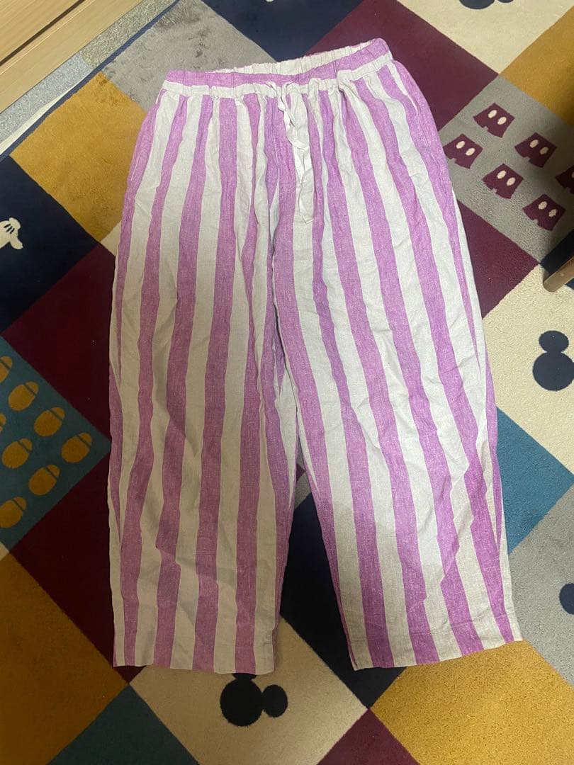 nest Robe ♡リネンシルク ストライプイージーパンツ