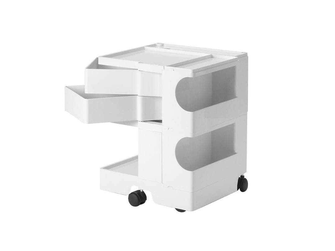 ホワイト収納ワゴン ボビーワゴン　2段　送料込み