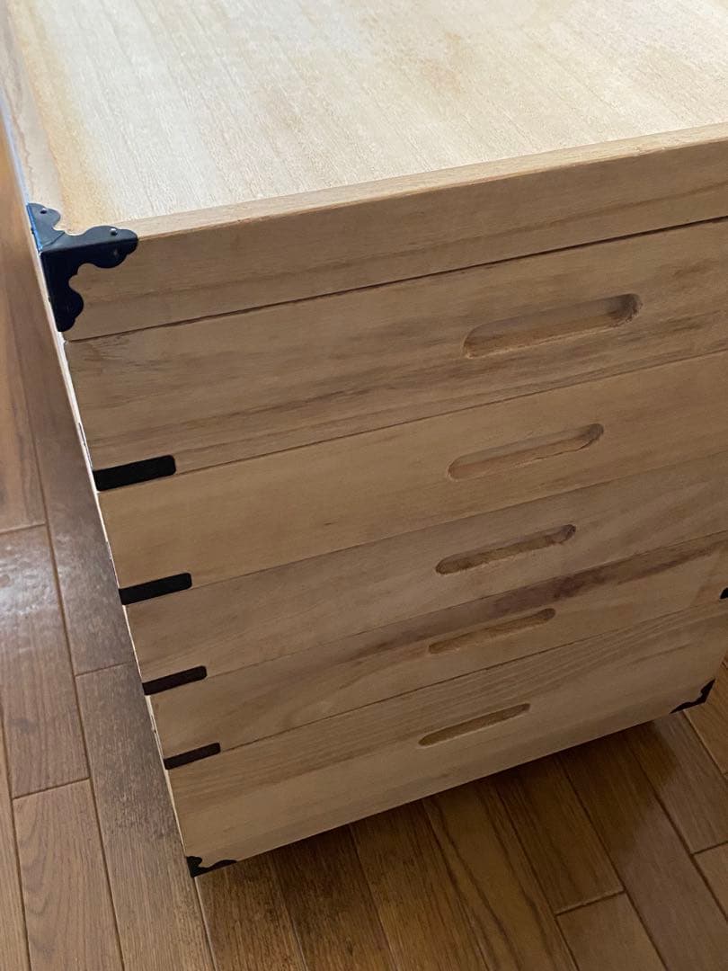 桐箱　５段キャスター付き