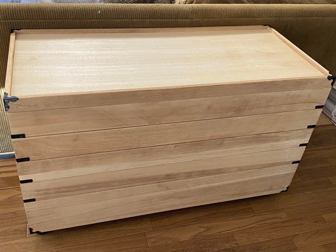 桐箱　５段キャスター付き