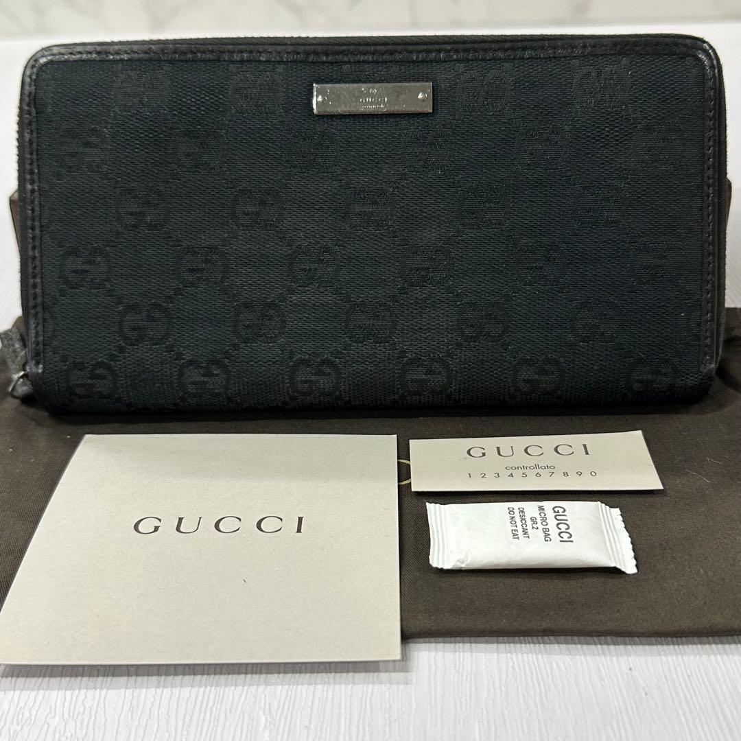 新品同様‼️ グッチ　GUCCI 財布　長財布　GGキャンバス　ラウンドファスナー