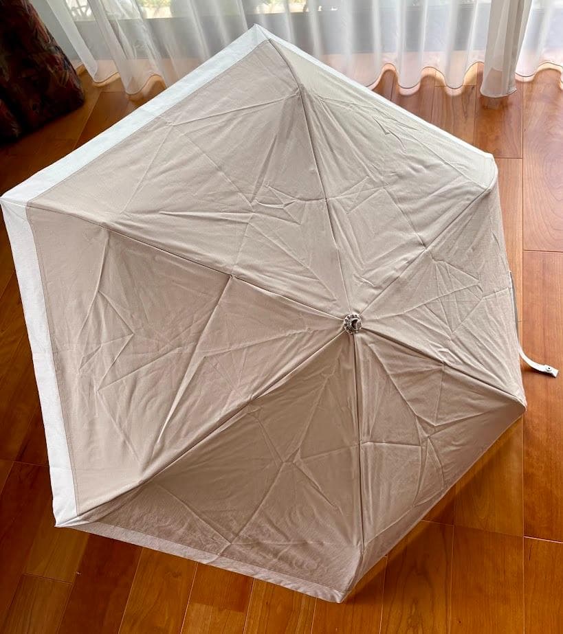COKAGE+ 3段折りたたみ ラテベージュ×リリィホワイト日傘 東レ こかげ
