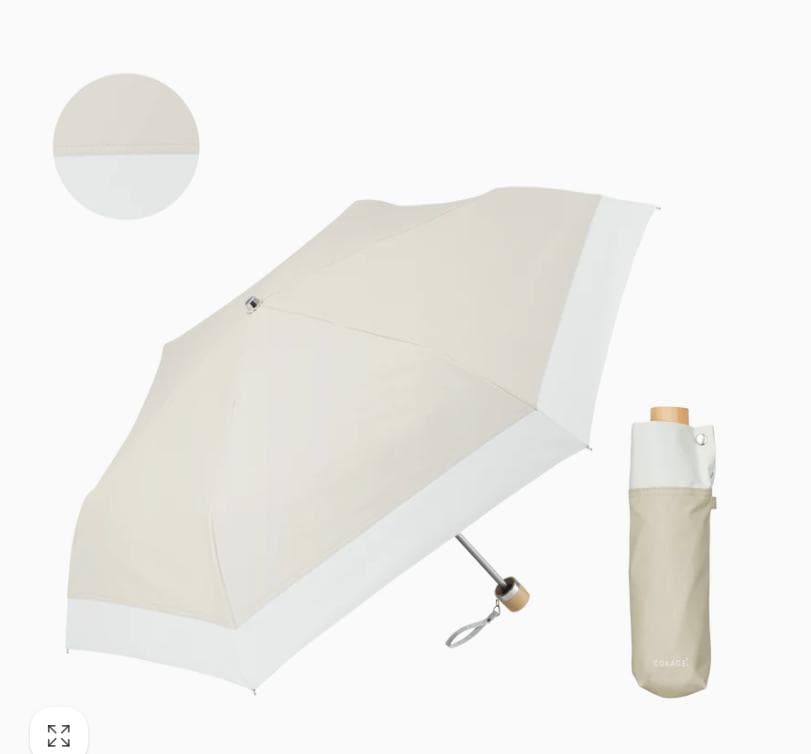COKAGE+ 3段折りたたみ ラテベージュ×リリィホワイト日傘 東レ こかげ