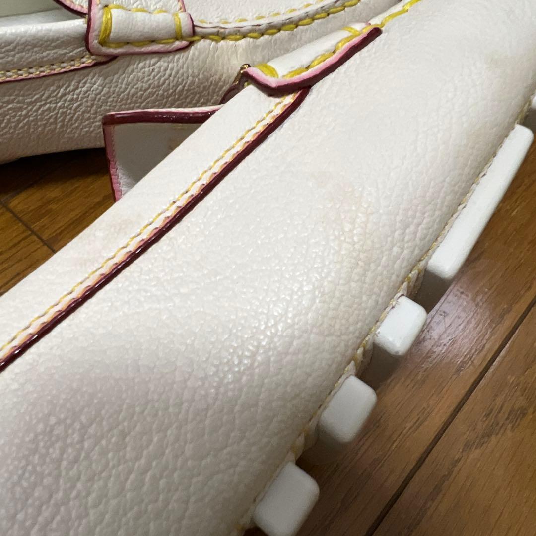 LOUIS VUITTON アイボリー ローファー靴　モカシンレディース　箱付