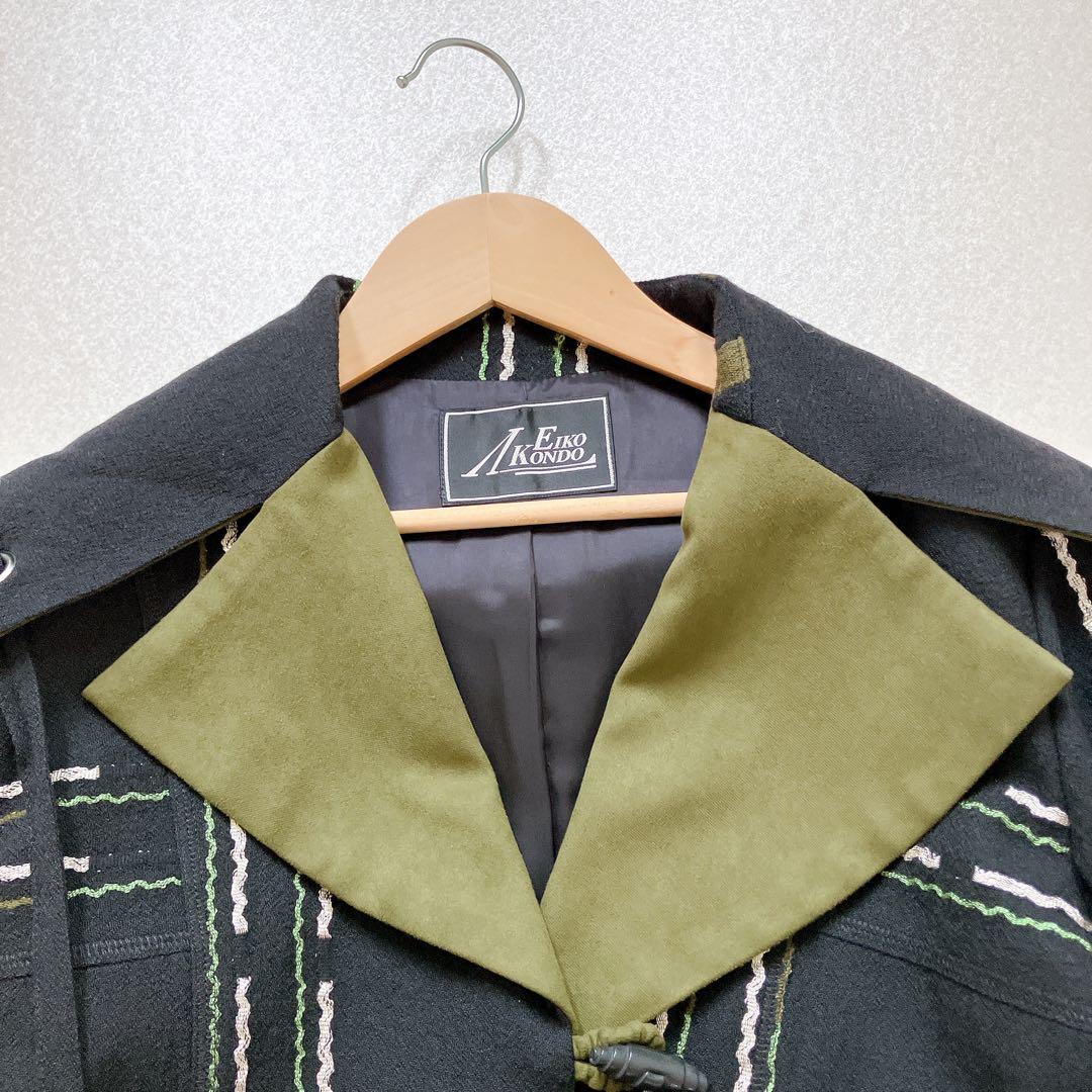 エイココンドウ　セットアップ　ジャケット　インナー　トップス　ウール　黒