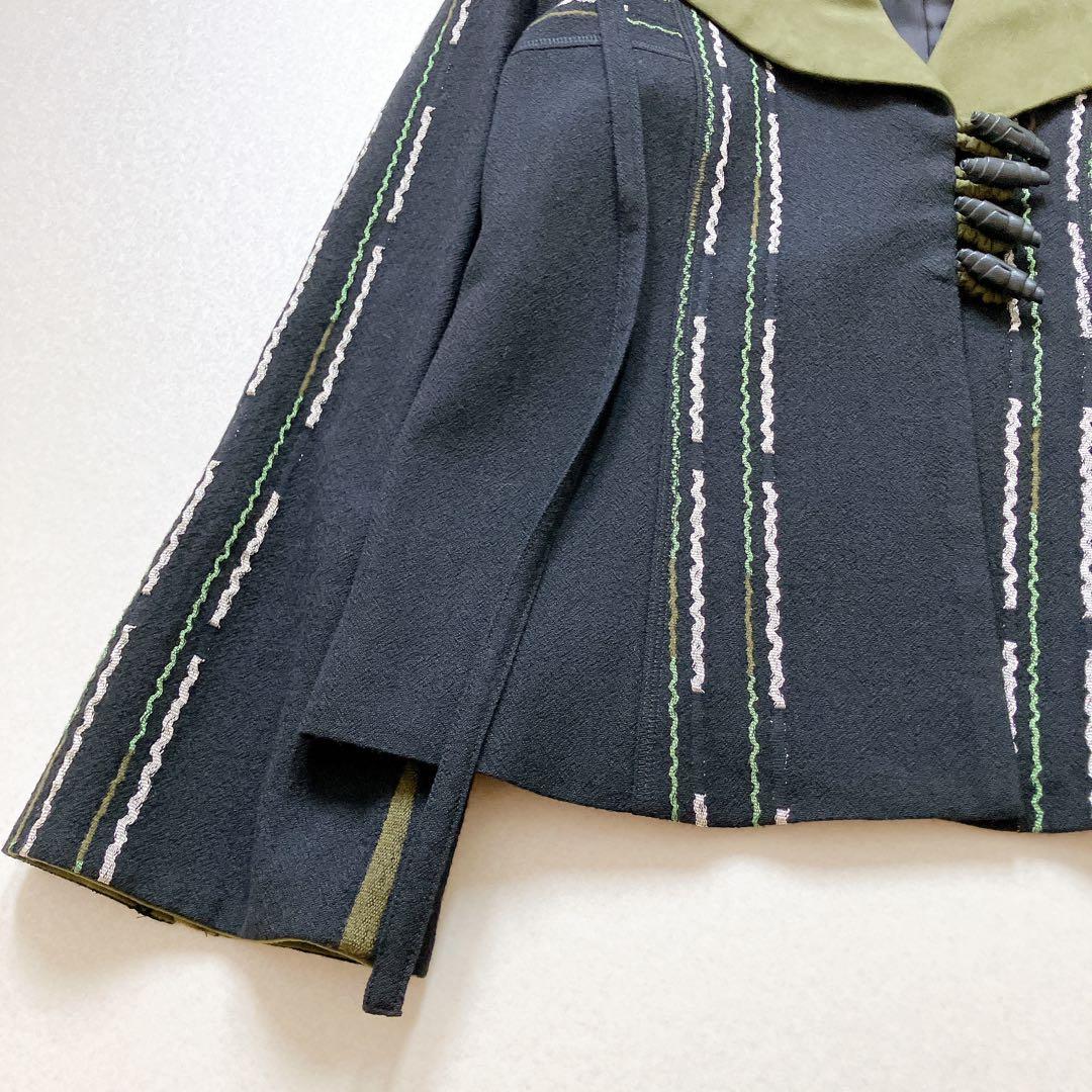 エイココンドウ　セットアップ　ジャケット　インナー　トップス　ウール　黒